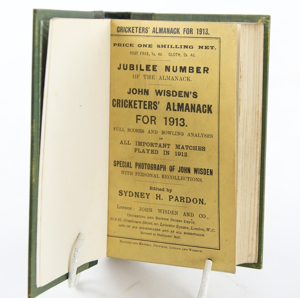 John Wisden's Cricketers' Almanack,1900-1913, 14 vols. all except 1903 with original paper covers. - Image 7 of 15