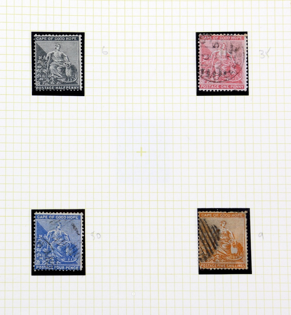 Stamp album, Cape of Good Hope Stamps with Cape Triangulars, used(35) different printings with - Image 10 of 12