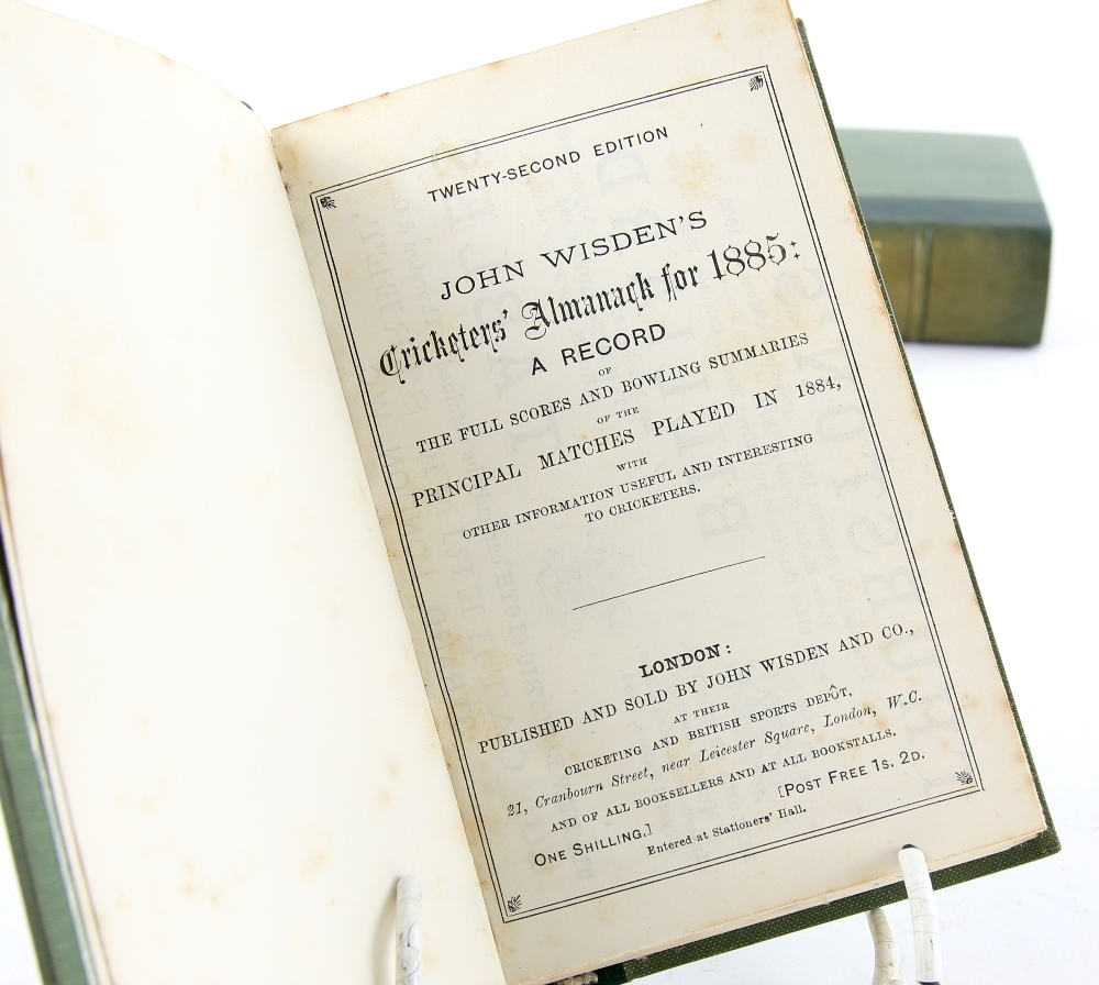 John Wisden's Cricketers' Almanack 1879-1889 ( 79-81 bound as one, 82-84 bound as one, 85-86 bound - Image 29 of 31