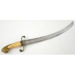 19th Century Naval officers sword, 51 cm curved blade.