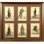 The military costumes of Turkey engravings after Octavien Dalvimart 1802, 30 mounted in five frames,