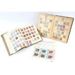 Two Old Stamp Albums including Lincoln Album with Great Britain 1840 1d Black used, several 1d reds,