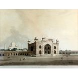 Thomas Daniell R.A (British, 1749-1840). 'The Taj Mahel, at Agra' (India). Aquatint in colours.