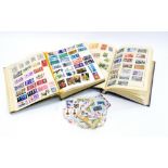 2 Boxes of World Stamps in 4 Albums, Album leaves, loose in envelopes, First Day Covers, Great