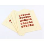 Stamps. Great Britain 1864-79 1D Red plate 216 complete sheet reconstruction of 240 stamps on 8