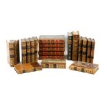 Four boxes of bindings, mostly 19th century, to include The New Punch Library, Life of Scott,