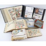 World Stamps in several Albums including early stuck down albums with Great Britain, British Empire,