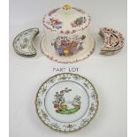 Masons cheese dish and cover, a part Spode Chelsea baton dinner service and other ceramics.