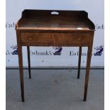 19th century oak side table with a single drawer