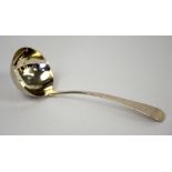 George III silver sauce ladle, by T.S. London, 1808,