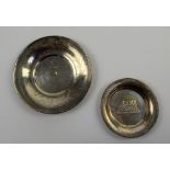 Two Egyptian silver dishes with Islamic decoration, 116g,