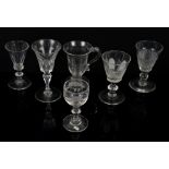 Collection of 18th century and later drinking glasses and other glassware