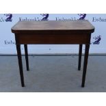 19th century mahogany folding tea table