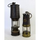 Patterson Lamps Ltd. Gateshead on Tyne High Candle Power Miner's Safety Lamp and another by James