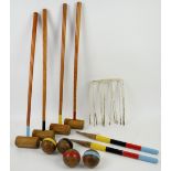 Early 20th century croquet set