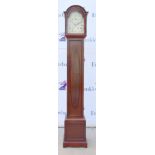 Early 20th century mahogany long case clock with twin train movement
