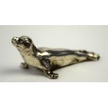 Miniature silver model of a seal, 31g,