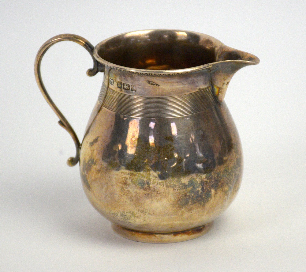 George V silver sparrow beak cream jug, Sheffield, 1916,