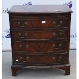Mahogany bow fronted chest.