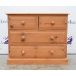 Pine chest of drawers