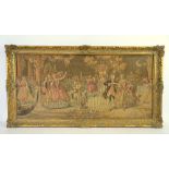 Two tapestry panels and and a needlework