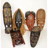 Collection of African style wall masksSold on behalf of Phyllis Tuckwell Hospice