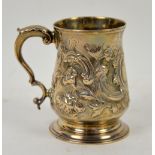 George III silver christening mug, by Charles Wright, London 1779, later decorated and engraved with