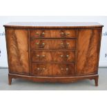 Mahogany bow fronted sideboard