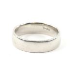 Palladium wedding band, 6mm width, stamped Pd-L, ring size U. CONDITIONGross weight 7.5 gramsPre