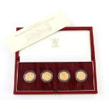 Royal Mint. 'UK Gold Proof Pattern Collection 2003' comprising 4 x £1 with reverse: Gateshead