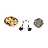 Collection of costume jewellery mainly silver items, Dunhill lighter, Victorian brooch, of