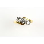 Diamond ring, set with round brilliant cut diamonds, estimated total weight 1.00 carats, ring size