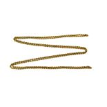 Long belcher link chain, testing as 18 ct yellow gold, 85cm in length. CONDITION 18 ct gross