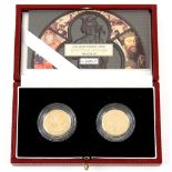 Royal Mint, '2000, United Kingdom Jersey Gold Proof Sovereign, Two Coin Set', cased with Certificate