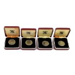 Royal Mint. Various silver proof coins, 1973. To include nine silver proof 50p coins, 1973, cased.