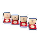 Royal Mint. Eight silver proof crown coins 1970s. Comprising two Bailiwick of Guernsey 1978 royal