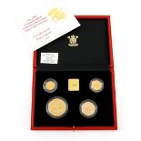 Royal Mint. The 1990 United Kingdom Gold Proof Sovereign Four-Coin Collection, comprising Five