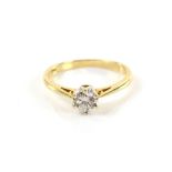 Solitaire ring, round brilliant cut diamond, estimated weight 0.50 carats, mounted in 18 ct, ring