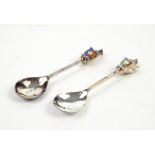 A set of ten silver and enamel spoons 'The Queens Beasts', limited edition, 554/2500, in original