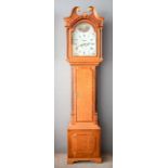 18th century mahogany and oak eight day longcase clock , by Jason Otley of Tamworth painted dial