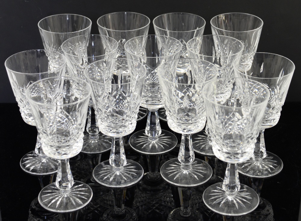 Waterford crystal 8 Kenmare champagne flutes, 20cm, 13 goblets, 17cm, and a similar cut glass - Image 2 of 2