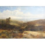 Angelo Potter Bringing in the harvest , oil on canvas 99cm x 130cm. In our opinion the picture has