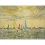 W F Burton, 20th century, English School, yachting scene, signed and dated 1958, oil on board,