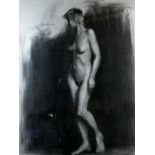Evgeny Grouzdev Russian school nude portrait of a lady. signed and dated 2001 90cm x 70cm .