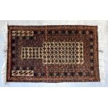 Persian red ground prayer mat 146cm x 93cm .