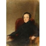 Adam Buck (1759-1833)Portrait of Randolph Stewart, oil on board, pencil inscription verso 21.5cm x