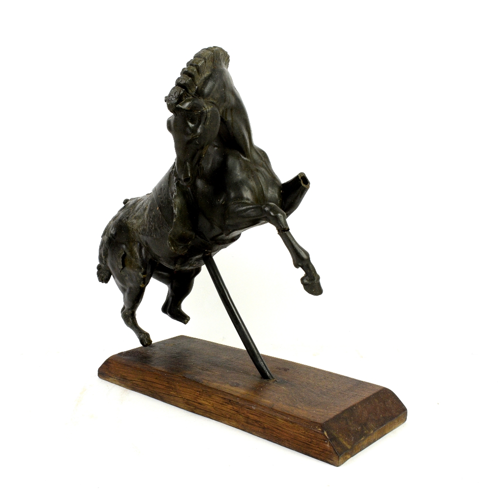 Early 20th century bronze of a ruined Antique classical sculptor off a horse with a lions skin on - Image 2 of 5