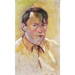 Geoffrey Underwood (British, 1927-2000), half-length portrait of a man, oil on canvas, signed to