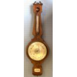I Ronchetti of Manchester, mahogany cased banjo barometer, 120cm .