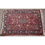 Pair of Persian style Indian rugs 200cm x 132cm.